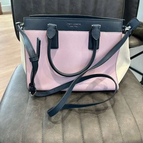 Kate Spade Pink and Navy Satchel - Picture 1 of 5